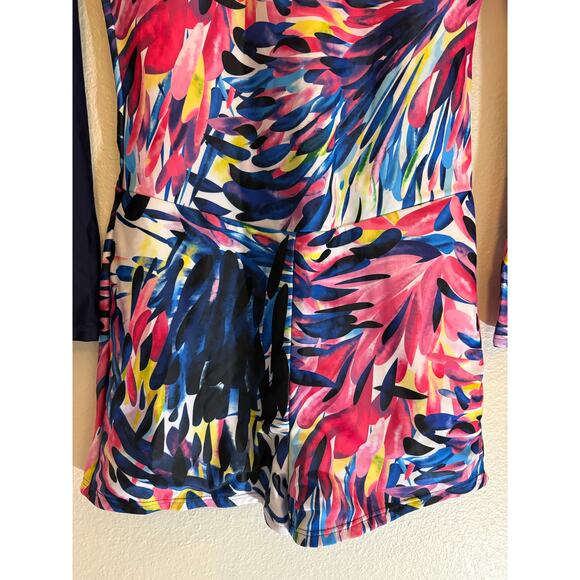 NEW | AONIHUA Swimsuit Bodysuit Long Sleeve Shorts Surf Resort NWT | XL - Picture 5 of 6